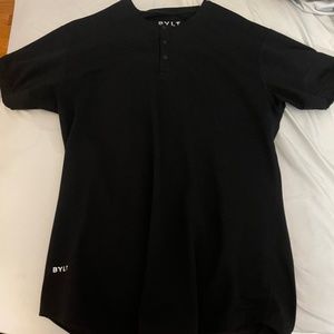 Bylt Men's Henley T-Shirt - Medium, Black, Elongated